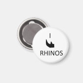 Aimant Je corne des rhinocéros (Recto/Verso)