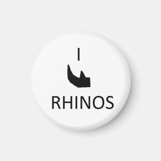Aimant Je corne des rhinocéros (Devant)