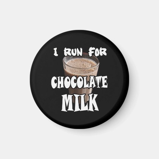 Aimant Je cours pour le lait chocolaté Running (Devant)