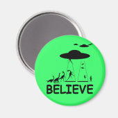 Aimant Je crois aux aliens (Recto/Verso)