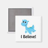 Aimant Je Crois ! Cute Blue Nessie (Recto/Verso)