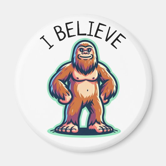 Aimant Je Crois Sasquatch Bigfoot (Devant)