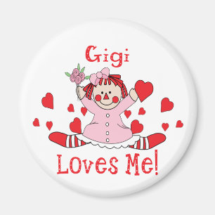 Aimant Je de l'amour de Gigi poupée de chiffon