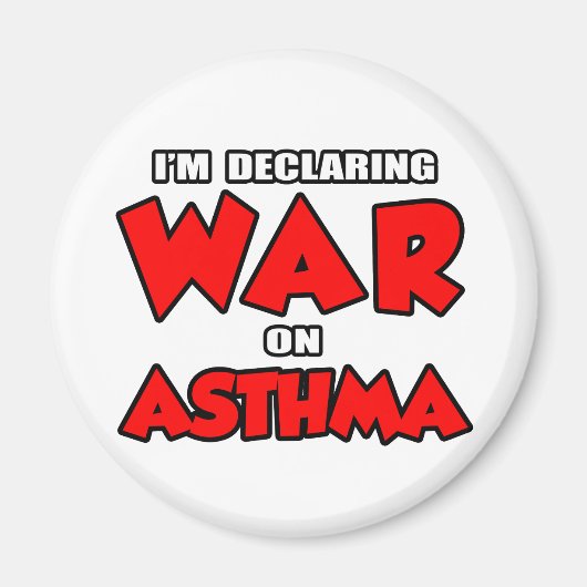 Aimant Je déclare la guerre à l'asthme (Devant)