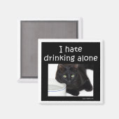 Aimant Je déteste boire seul (Recto/Verso)