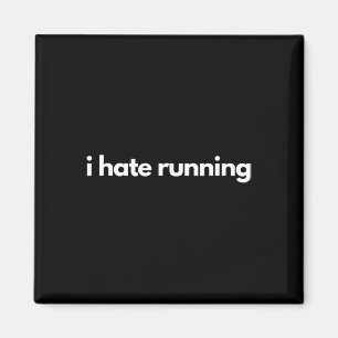 Aimant Je déteste courir drôle Gymnase Pompe Couverture F
