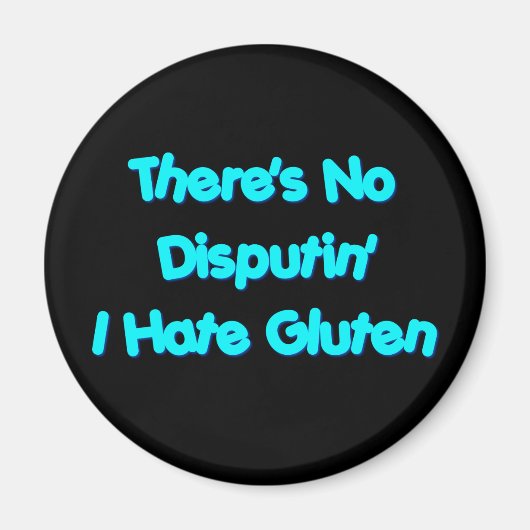 Aimant Je déteste Gluten (Devant)