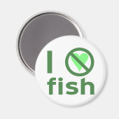 Aimant Je déteste le poisson (Recto/Verso)