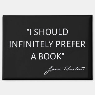 Aimant Je devrais infiniment préférer un livre - Jane Aus