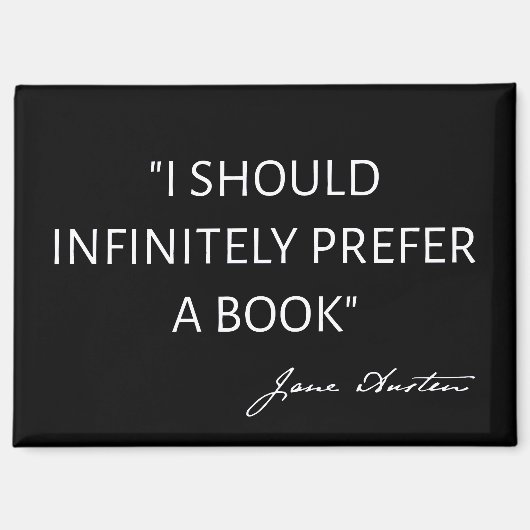 Aimant Je devrais infiniment préférer un livre - Jane Aus (Recto)