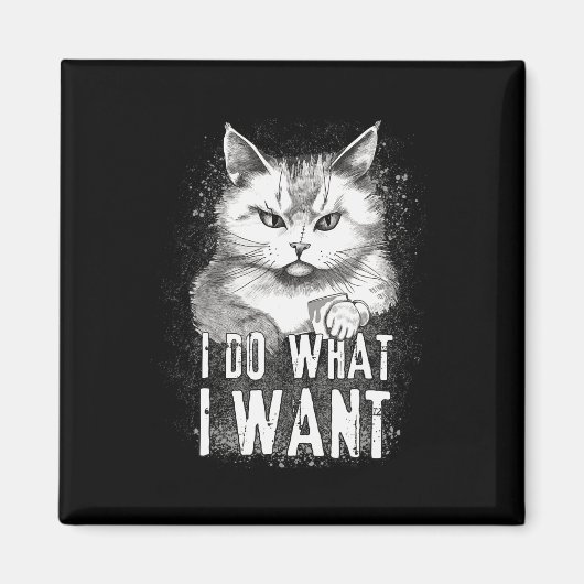 Aimant Je Fais Ce Que Je Veux Chat Halloween Fun Chat Hal (Devant)