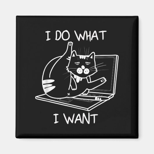 Aimant Je Fais Ce Que Je Veux Chat Mèmes Hacker Sécurité  (Devant)