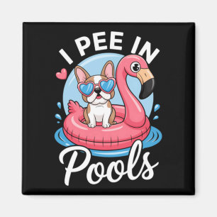 Aimant Je fais pipi dans les piscines Chien mignon Blague