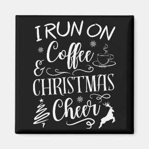 Aimant Je fonctionne au café et à la joie de Noël
