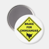 Aimant Je freine pour Chihuahuas (Recto/Verso)