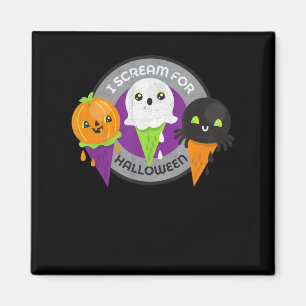 Aimant Je hurle pour le Citrouille d'Halloween Spider Gho