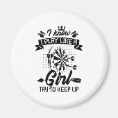 Aimant Je Joue À Dart Comme Une Fille (Devant)