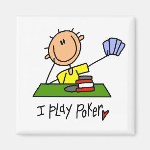 Aimant Je Joue au Poker Tshirts et Cadeaux