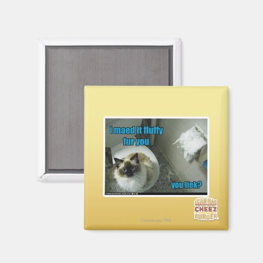 Aimant Je l'ai fait peluche fourrure vous (Recto/Verso)