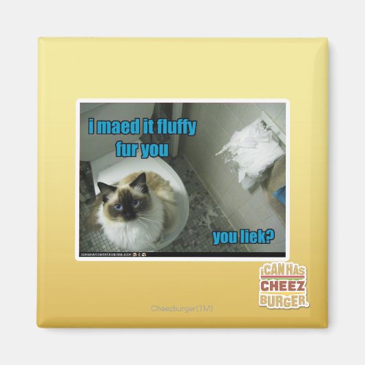 Aimant Je l'ai fait peluche fourrure vous (Devant)