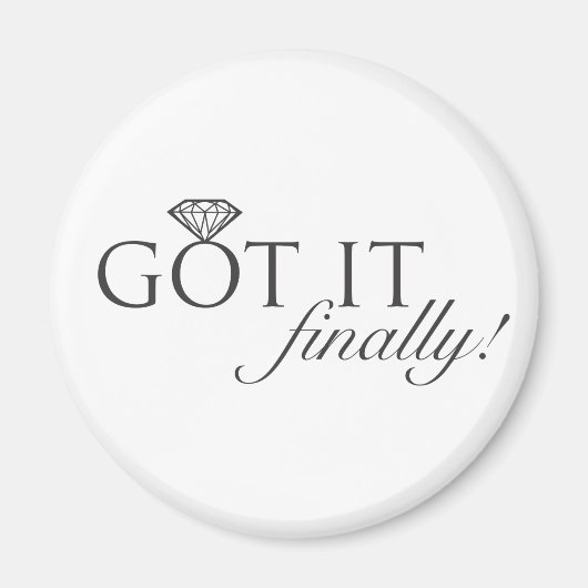 Aimant Je l'ai - Finalement Diamond Ring (Devant)