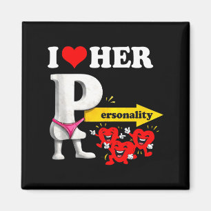 Aimant Je l'aime Ity drôle Saint-Valentin couple apparié