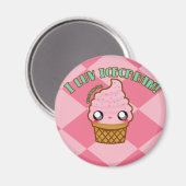 Aimant Je luv Icecream ! (Recto/Verso)