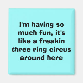 Aimant Je m'amuse tellement, c'est comme un freakin...