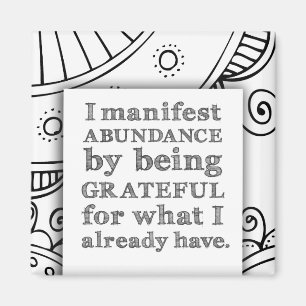 Aimant Je Manifeste L'Abondance En Étant Une Affirmation 