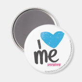 Aimant Je Me Coeur Aqua (Recto/Verso)