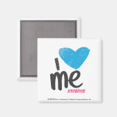 Aimant Je Me Coeur Aqua (Recto/Verso)
