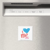 Aimant Je Me Coeur Aqua/Rose (In Situ (Lave-vaisselle))