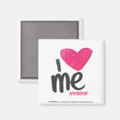 Aimant Je Me Coeur Magenta (Recto/Verso)