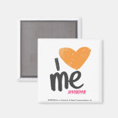 Aimant Je Me Coeur Orange (Recto/Verso)