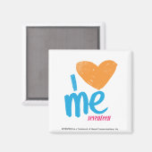 Aimant Je Me Coeur Orange/Aqua (Recto/Verso)