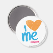 Aimant Je Me Coeur Orange/Aqua (Recto/Verso)