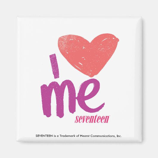 Aimant Je Me Coeur Rose/Violet (Devant)