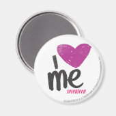 Aimant Je Me Coeur Violet (Recto/Verso)