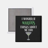 Aimant Je me demande si Martinis pense aussi à moi (Recto/Verso)