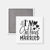 Aimant Je me marie Amour Mariage engagé Marié (Recto/Verso)