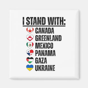 Aimant Je me tiens avec Canada Groenland Mexique Panama G