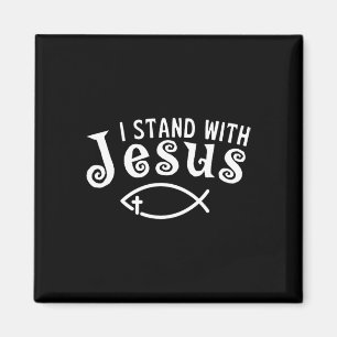 Aimant Je me tiens avec Jésus Témoignage chrétien Foi Poi