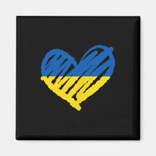 Aimant Je me tiens avec l'Ukraine Drapeau de l'Ukraine Pa