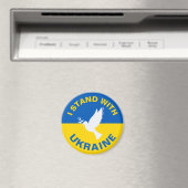 Aimant Je me tiens avec l'Ukraine Pavillon ukrainien Dove (In Situ (Lave-vaisselle))