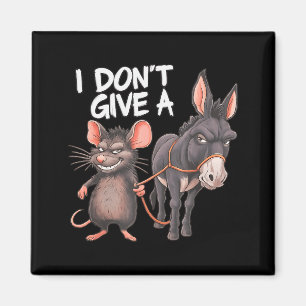 Aimant Je M'en Fous D'un Âne De Souris De Rat Drôle Sarca