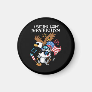 Aimant Je mets le Tisme dans l'Aigle Athlétique Patriotiq