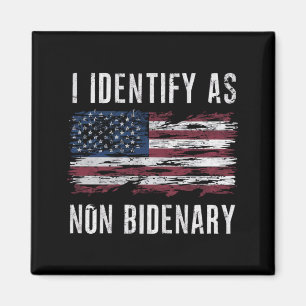 Aimant Je M'Identifie Comme Un Drapeau Américain Patriot 
