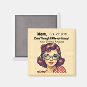 Aimant Je n'accepterai jamais la demande d'ami (Recto/Verso)