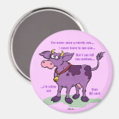 Aimant Je n'ai jamais vu une vache violette (Recto/Verso)