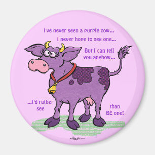 Aimant Je n'ai jamais vu une vache violette